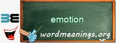 WordMeaning blackboard for emotion